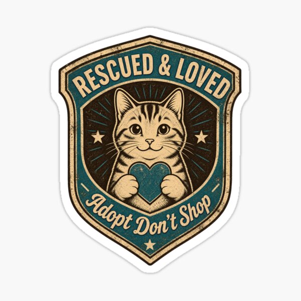 Item preview, Vintage Rescued And Loved Adopt Dont Shop designed and sold by Kaikab007.