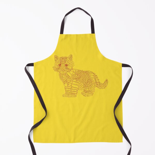 Item preview, zentangle kitty in red designed and sold by Wilder Wood.