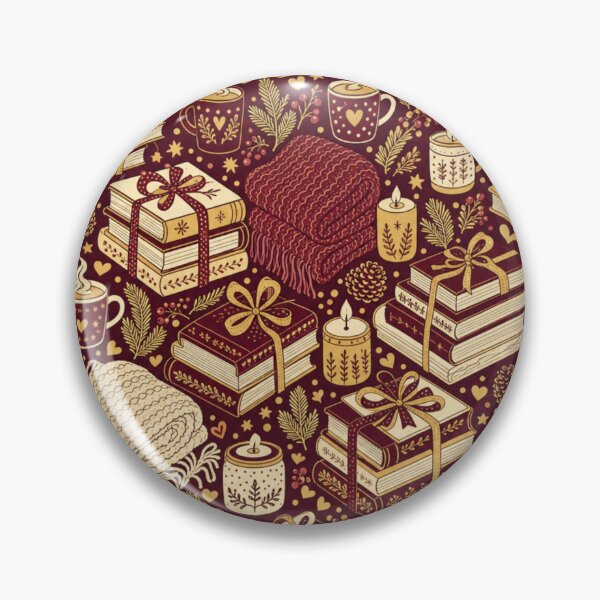 Item preview, Cosy Christmas Reading Nook Seamless Pattern | Christmas Aesthetic Repeat Design designed and sold by StickyGuys.