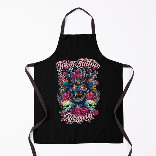 Item preview, Horned Samurai Skull Surrounded By Glowing Roses And Skulls designed and sold by TremayneWitting.