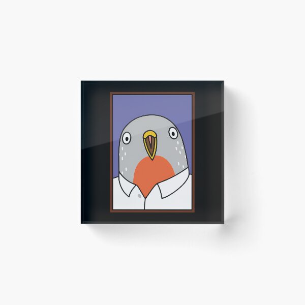 Item preview, Speckle Bird Pigeon in White Portrait designed and sold by HoracHand.