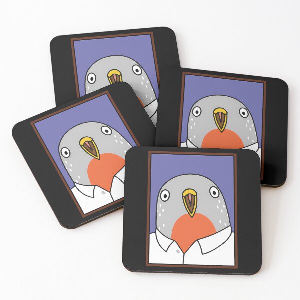 Item preview, Speckle Bird Pigeon in White Portrait designed and sold by HoracHand.