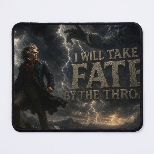 Item preview, Beethoven Quote: I will take fate by the throat - Dark Academia Classical Music Epic Defiance Art designed and sold by DoReMiStudio.