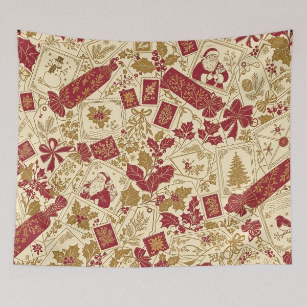 Item preview, Victorian Christmas Ephemera Seamless Pattern | Christmas Aesthetic Repeat Design designed and sold by StickyGuys.