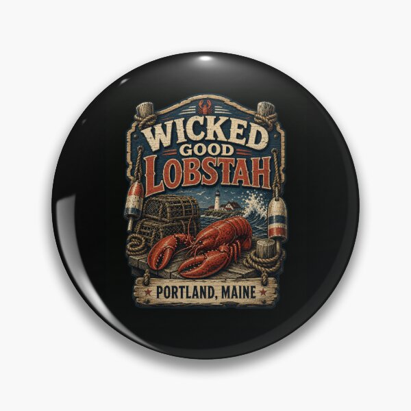 Item preview, Wicked Good Lobstah Portland Maine Vintage Seafood designed and sold by snowry.