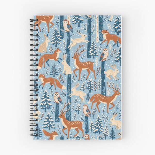 Item preview, Snowy Woodland Foxes and Hares Seamless Pattern | Christmas Aesthetic Repeat Design designed and sold by StickyGuys.