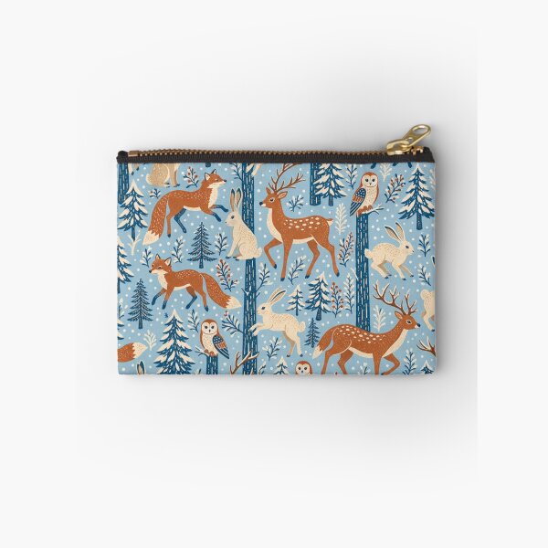 Item preview, Snowy Woodland Foxes and Hares Seamless Pattern | Christmas Aesthetic Repeat Design designed and sold by StickyGuys.
