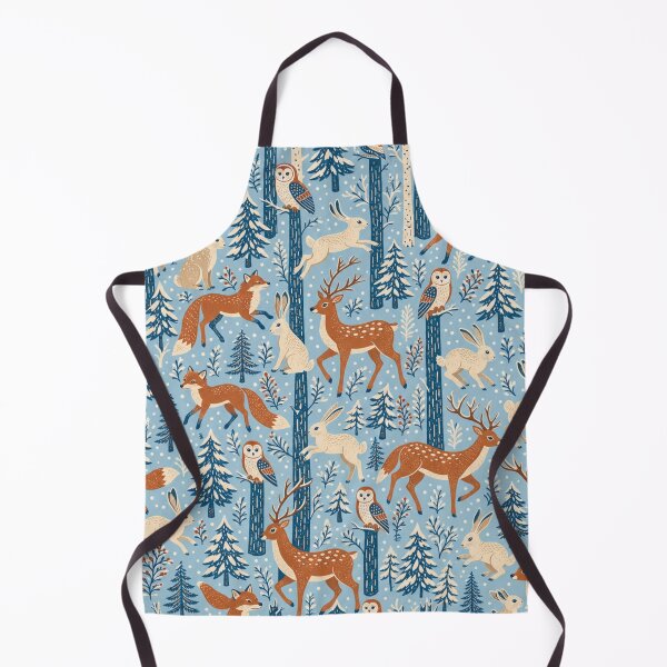 Item preview, Snowy Woodland Foxes and Hares Seamless Pattern | Christmas Aesthetic Repeat Design designed and sold by StickyGuys.