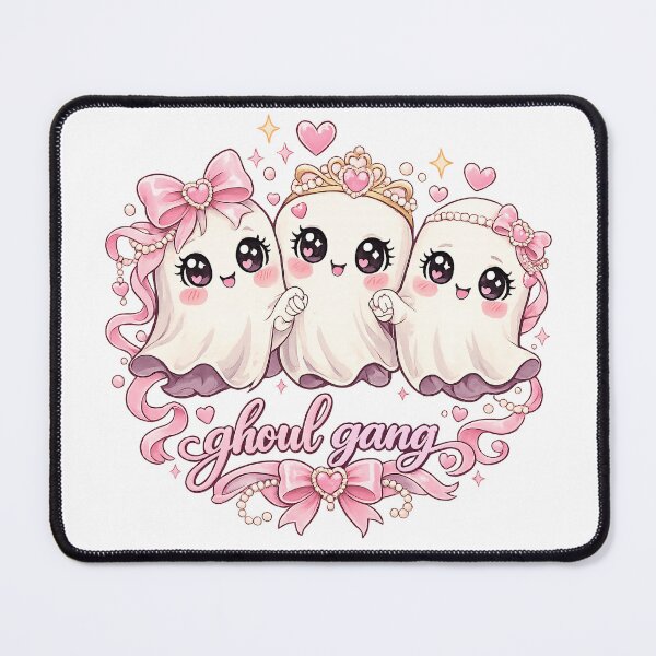 Item preview, Ghoul Gang Cute Coquette Ghost Trio – Pink Halloween BFF Girly Squad Gift designed and sold by SanaCreation13.