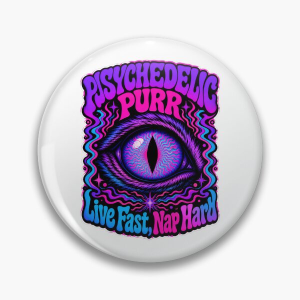 Item preview, Psychedelic Purr Live Fast Nap Hard Cat designed and sold by Kaikab007.