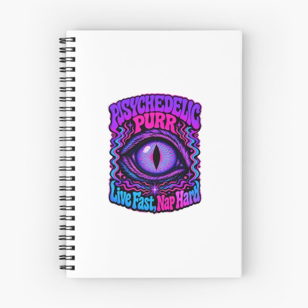 Item preview, Psychedelic Purr Live Fast Nap Hard Cat designed and sold by Kaikab007.