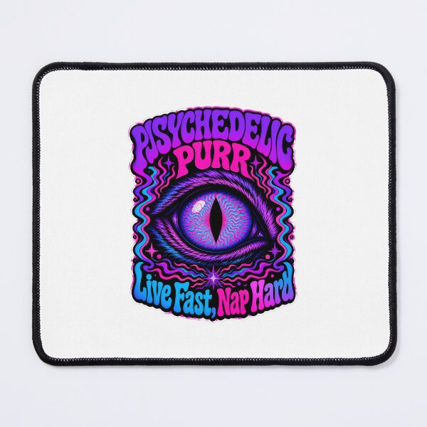 Item preview, Psychedelic Purr Live Fast Nap Hard Cat designed and sold by Kaikab007.