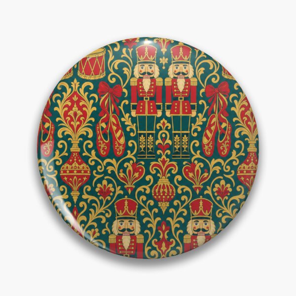Item preview, Nutcracker Parade Damask Seamless Pattern | Christmas Aesthetic Repeat Design designed and sold by StickyGuys.