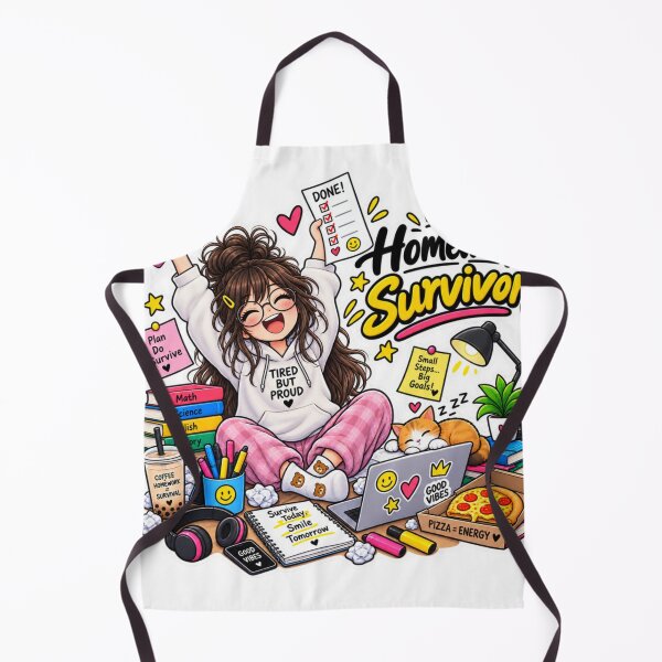 Item preview, Homework Survivor Funny Student Sticker | Cute School & College Life designed and sold by Genzfirevibes.