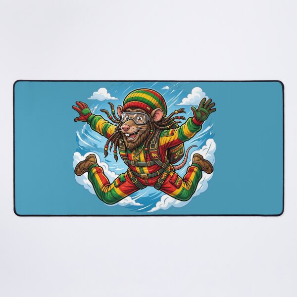 Item preview, Rasta Freefall Mouse | Skydiving Reggae Mouse designed and sold by digitalbob60.