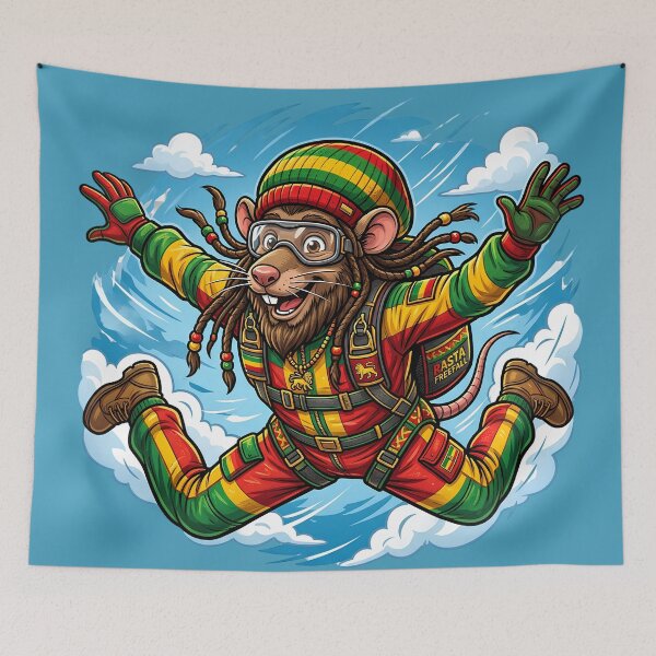 Artikelvorschau, Rasta Freefall Mouse | Skydiving Reggae Mouse entworfen und verkauft von digitalbob60.