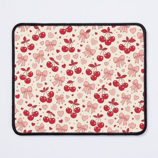 Item preview, Cherry Bows Soft Girl Seamless Pattern | Coquette Aesthetic Repeat Design designed and sold by StickyGuys.