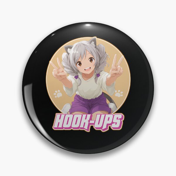 Item preview, Anime Cat Girl Giving Peace Sign Inside Circle designed and sold by JosiArmstrong.
