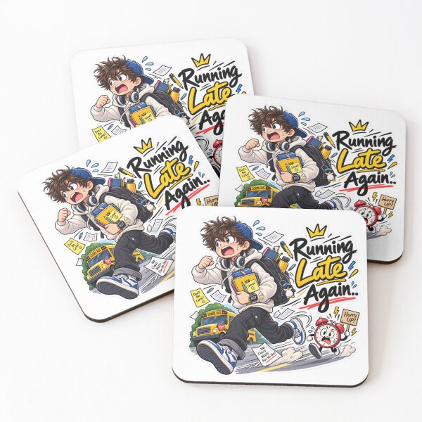 Item preview, Running Late Again Funny Student Sticker | School Life & Late Student designed and sold by Genzfirevibes.