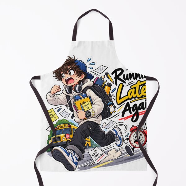 Item preview, Running Late Again Funny Student Sticker | School Life & Late Student designed and sold by Genzfirevibes.