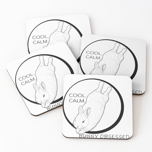 Item preview, Cool. Calm. Bunny obsessed. designed and sold by RabbitRescue.