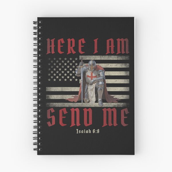 Item preview, Here I Am Send Me Knights Templar Crusader American Flag designed and sold by FrankIsabel.