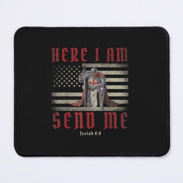 Item preview, Here I Am Send Me Knights Templar Crusader American Flag designed and sold by FrankIsabel.