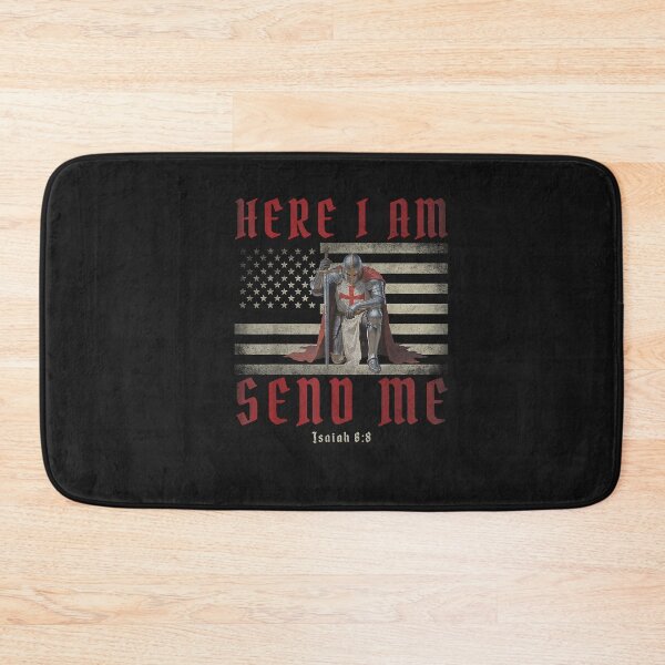 Item preview, Here I Am Send Me Knights Templar Crusader American Flag designed and sold by FrankIsabel.