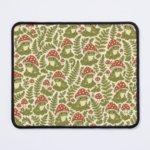 Item preview, Mushroom Frog Cottagecore Seamless Pattern | Frog Aesthetic Repeat Design designed and sold by StickyGuys.