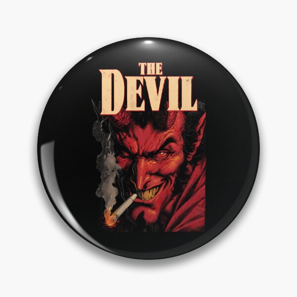 Item preview, Red Horned Demon Face Smoking A Cigarette designed and sold by JosiArmstrong.