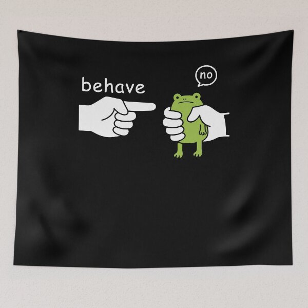 Item preview, Behave No Dishonest Frog Meme designed and sold by ellapaintcoast.