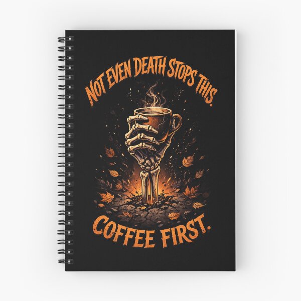 Item preview, Not Even Death Stops This Skeleton Coffee designed and sold by FeelGoodTee.