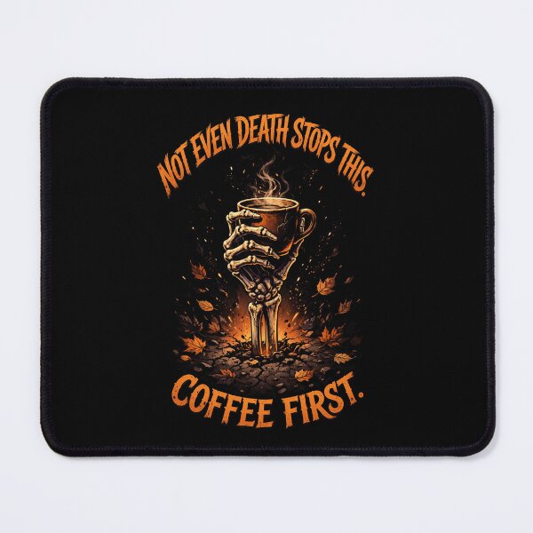 Item preview, Not Even Death Stops This Skeleton Coffee designed and sold by FeelGoodTee.