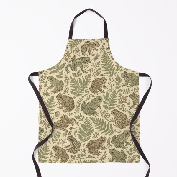 Item preview, Botanical Frog Study Seamless Pattern | Frog Aesthetic Repeat Design designed and sold by StickyGuys.