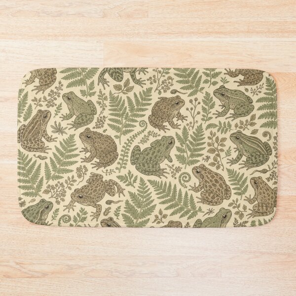 Item preview, Botanical Frog Study Seamless Pattern | Frog Aesthetic Repeat Design designed and sold by StickyGuys.
