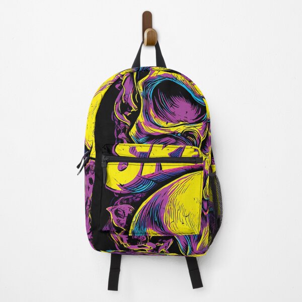 Item preview, Neon Yellow And Purple Skull Framed By Wispy Smoke designed and sold by JosiArmstrong.