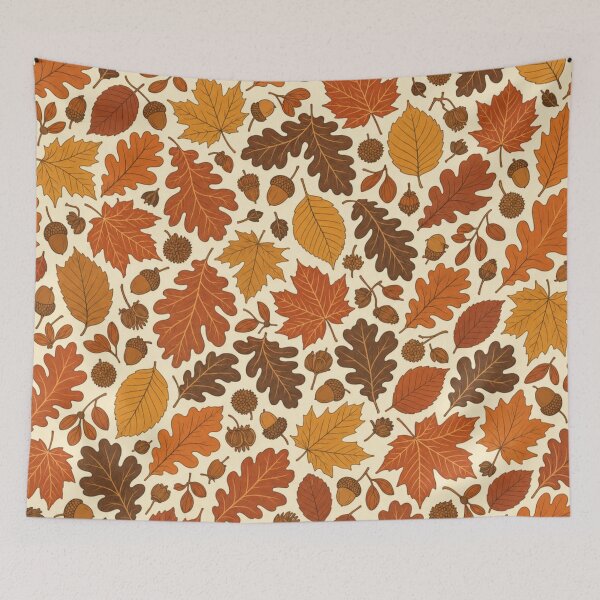 Item preview, Pressed Autumn Leaves Seamless Pattern | Autumn Aesthetic Repeat Design designed and sold by StickyGuys.