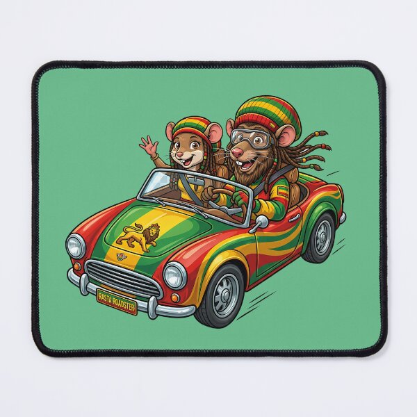 Item preview, Rasta Roadster Mice | Reggae Vibes Convertible Art designed and sold by digitalbob60.