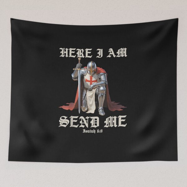 Item preview, Here I Am Send Me Knights Templar Crusader Faith Isaiah 6 8 designed and sold by FrankIsabel.