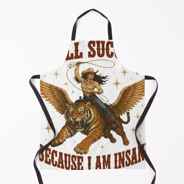 Item preview, I Will Succeed Because I Am Insane Motivational Tiger Rider designed and sold by DianneShelton.