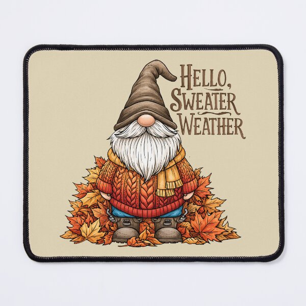 Item preview, Hello, Sweater Weather Garden Gnome designed and sold by Boddicca.