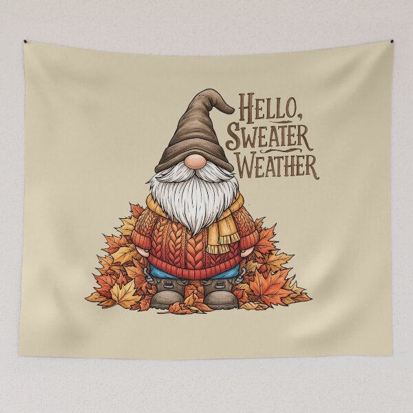 Item preview, Hello, Sweater Weather Garden Gnome  designed and sold by Boddicca.
