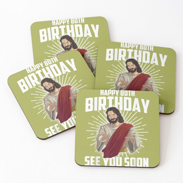 Item preview, Cool Happy 80th Birthday Gift Funny Jesus See You Soon Gag designed and sold by melodycook.