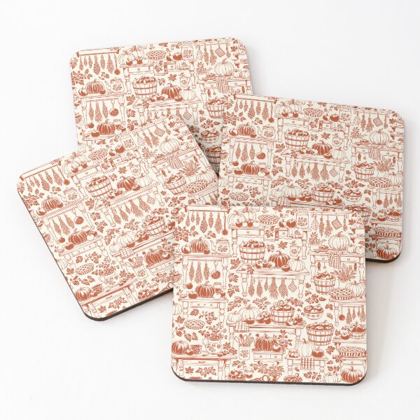 Item preview, Harvest Kitchen Toile Seamless Pattern | Autumn Aesthetic Repeat Design designed and sold by StickyGuys.