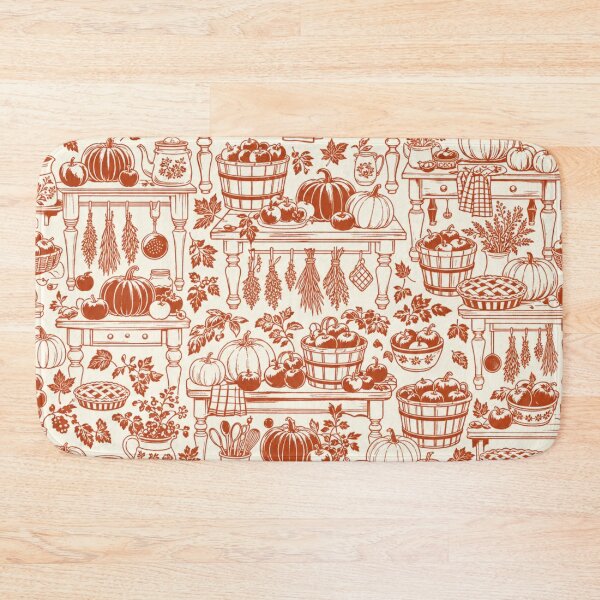 Item preview, Harvest Kitchen Toile Seamless Pattern | Autumn Aesthetic Repeat Design designed and sold by StickyGuys.