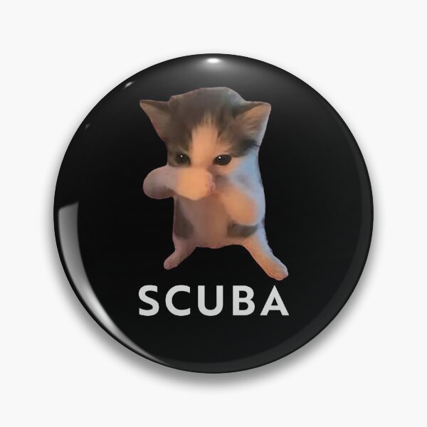 Item preview, Scuba Dancing Funny Cat Meme designed and sold by ellapaintcoast.
