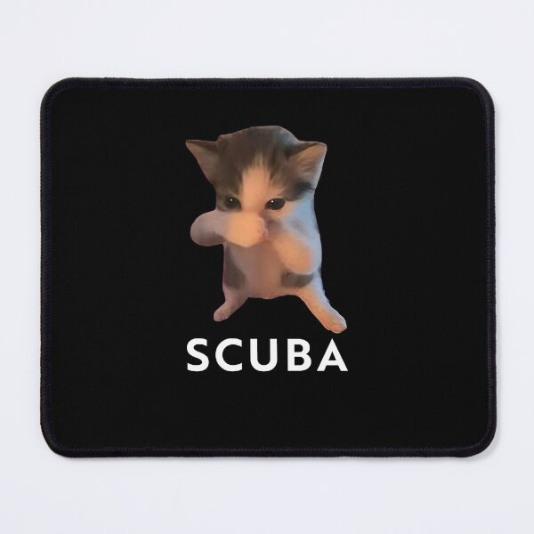 Item preview, Scuba Dancing Funny Cat Meme designed and sold by ellapaintcoast.
