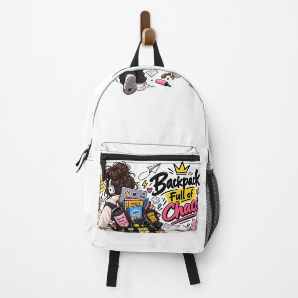 Item preview, Backpack Full of Chaos Funny Student Sticker | School & College Life designed and sold by Genzfirevibes.