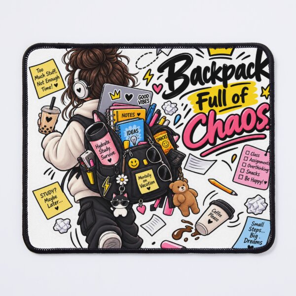 Item preview, Backpack Full of Chaos Funny Student Sticker | School & College Life designed and sold by Genzfirevibes.