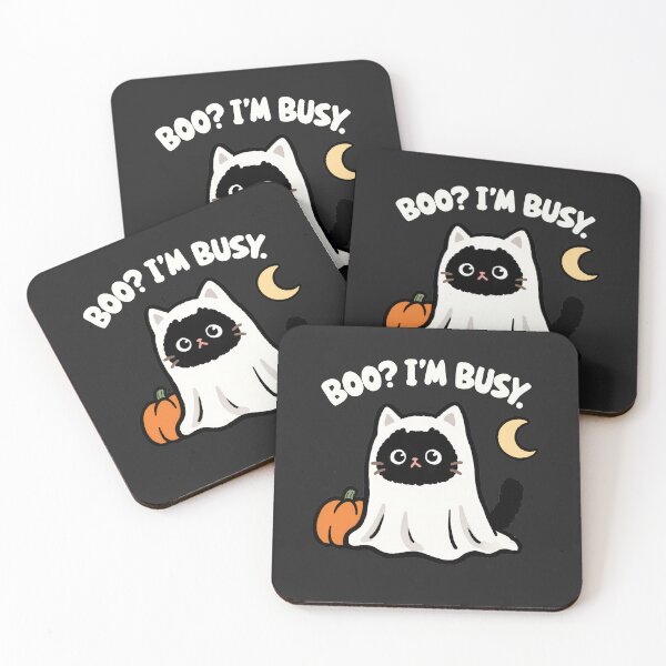 Item preview, Boo I'm Busy  Ghost Cat T-Shirt. designed and sold by Nuttajak.